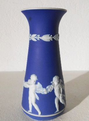 Wedgwood bisque vase with Art. 329 decorations